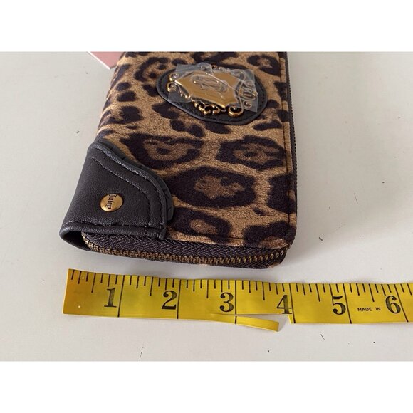Juicy Couture Juicy Romance Gusset Single Zip Around Natural Leopard VIRAL NEW - Picture 16 of 16